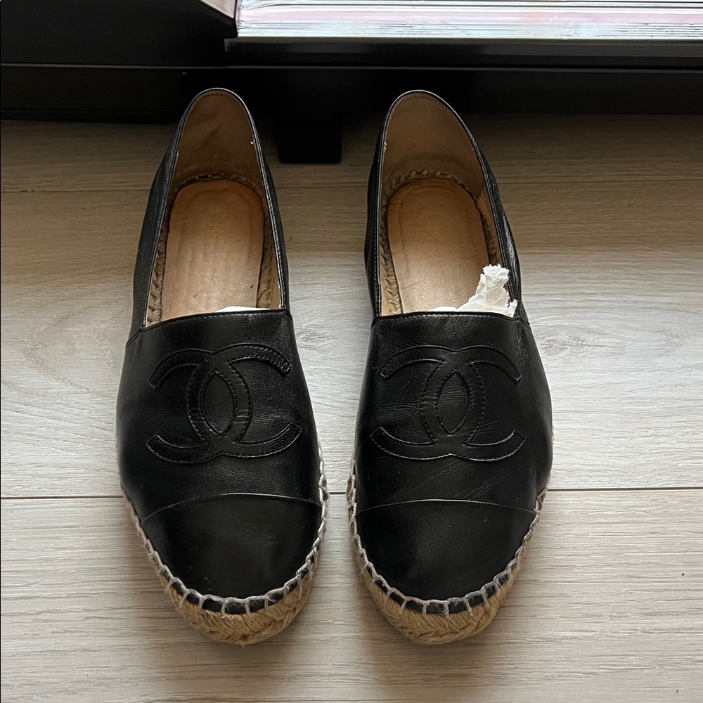 Chanel Black Espadrilles